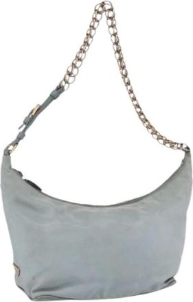 Prada Pre-owned Shoulder Bags, female, Blue, Size: ONE SIZE Pre-owned Vintage Nylon Shoulder Bag