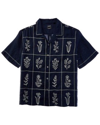 Todd Snyder Todd Snyder Navy Motif Camp Shirt