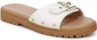 Dr. Scholls Womens Dr. Scholls Think Iconic I9881S2100 Sandal White Leather Slip-On HAWK163