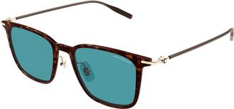 Montblanc MB0354S Asian Fit 005 Mens Sunglasses Tortoiseshell Size 52