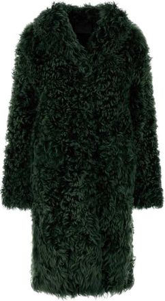 Prada Green Textured V Neck Jacket