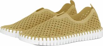 Ilse Jacobsen Womens Platform Tulip Slip-On In Citronella