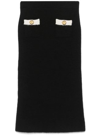 Alessandra Rich knitted midi skirt - Black