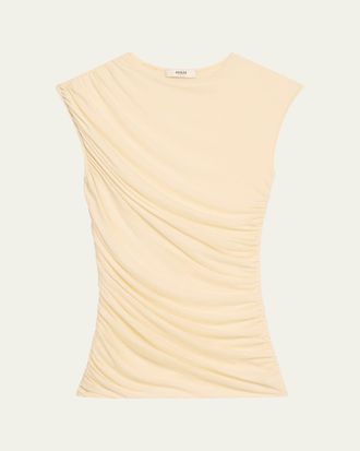 A Gold E Ester Twist Tank Top