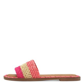 Tamaris Schoenen, Dames, Roze, 40 EU, Roze Comb Muiltjes met Roosdetails