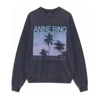 Anine Bing Harvey Sweatshirt - Dames - Sweatshirts - Grijs - XS - Katoen - Hoodies & sweatvesten