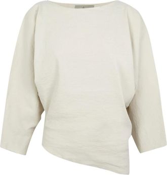 Cortana Arne Top - Dames - Blouses - Beige - M - Linnen - Overhemden