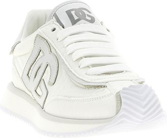 Dolce & Gabbana Womens White Polyester Athletic Sneakers