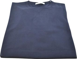 KANGRA Katoenen tricot met korte mouwen - Heren - Ronde hals truien - Blauw - 3XL - Katoen - Truien & Vesten