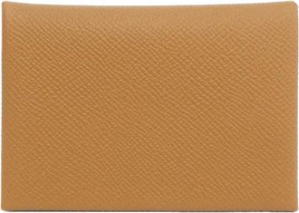 Herm&egrave;s Gold Epsom Leather Coin Purse/Coin Case (Pre-Owned)