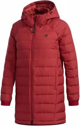 adidas (WMNS) adidas Long Down Jacket Asia Sizing Red DM1957