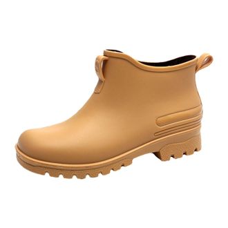 Generic Rain Boots For Couples Outside Wear Versatile Water Shoes Thick Bottom Comfortable Non Slip Kitchen Rubber Shoes Ladies And Gents Waterproof Ankle Rai