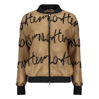 Herno Mesh Bomber Jacket - female - Herno - Bomber Jackets - Brown - M - Jackets