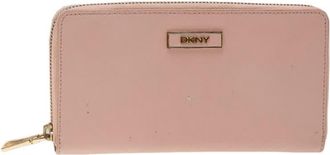 DKNY Dkny Pink Leather Zip Around Wallet
