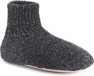 Muk Luks Morty Ragg Woll Slipper Sock in Black at Nordstrom, Size Medium