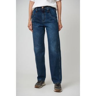 Brunello Cucinelli WomenS Deep Blue Denim Straight Leg Pants, Size 12