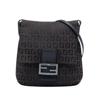 Fendi Pre-owned Canvas Crossbody Bag - Dames - Pre-owned - Bruin - Maat: ONE Size Leer