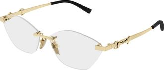 Gucci Cat-eye Optisch Montuur - Dames - Brillen - Geel - 59 MM - Accessoires