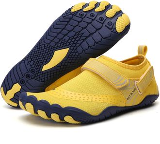 Generic Unisex Outdoor Sports River Tracing Shoes - Anti-Slip Mountaineering Hiking Shoes - Breathable Diving Snorkeling Shoe (Yellow,10.5)