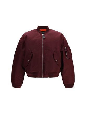 Dsquared2 Mens Nylon Bomber Jacket Bordeaux Padded & Down