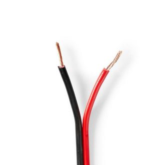 Nedis Cable De Altavoz 2x 150 Mm Cobre 1000 M Redondo Pvc Negro Rojo Bobina