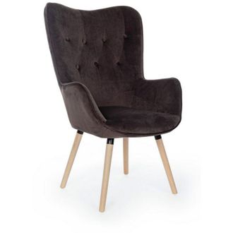 BIZZOTTO Poltrona Juliet per interno, Struttura In Legno 68 x 76 x 105h cm -Verde Bosco