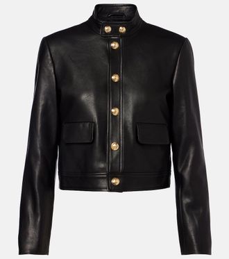 Nili Lotan Hadley cropped leather jacket
