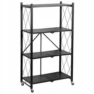 Topeshop Basike - Mueble De Almacenaje Con Ruedas - Aparador - 4 Estantes - Mueble Plegable