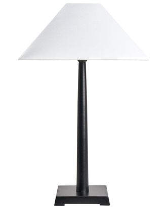 Beliani L&aacute;mpara de mesa metal negro