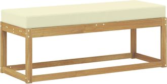 vidaXL Banco De Taburete Exterior Madera De Acacia S&oacute;lida Blanco Vidaxl