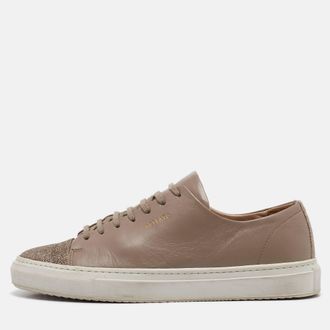 Axel Arigato Beige Leather Lace Up Sneakers