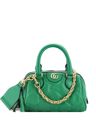 Gucci Ophidia Convertible Boston Top Handle Bag GG Matelasse Leather Mini crossbody bag - Groen