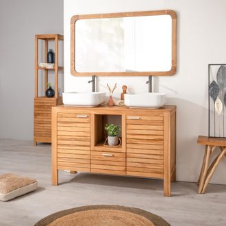 Wanda Collection Mueble De Teca Para Lavabo Courchevel 120 Cm