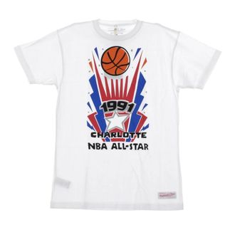 Mitchell & Ness Hombre, Camisetas, Blanco, Talla: XL