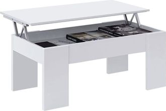 HOGAR 24 Mesa centro elevable blanco/artik