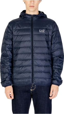 Emporio Armani Blauwe Jas Herfst/Winter Mannen - Heren - Winterjassen - Blauw - M - Jassen