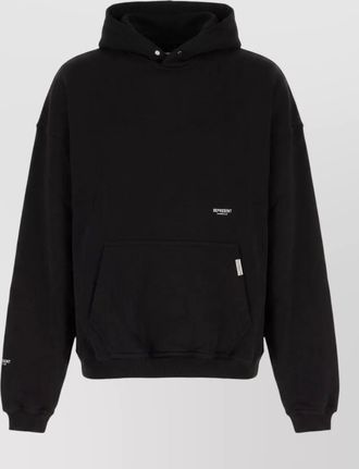Represent cotton cropped boxy hoodie