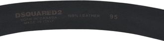 Dsquared2 Mens Logo Leather Buckle Belt Black