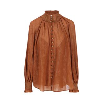 Zimmermann Shirts, female, Brown, Size: XS Aster Blouse