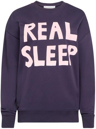 J.W.Anderson Real Sleep sweatshirt - women - Cotton - M - Blue
