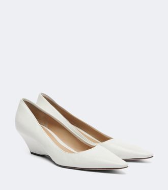 The Row Liisa leather wedges