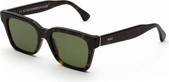 Retro Superfuture Groene Zonnebril Stijlvol Unisex Model - unisex - Zonnebrillen - Groen - ONE Size - Accessoires