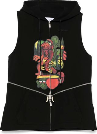Off-white Nana hoodie - men - Polyester/Cotton/Viscose/Elastane - L - Black
