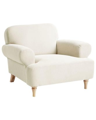 Beliani Sill&oacute;n de tela beige