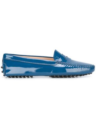 Tod's Gommino driving shoes - women - Leather/Leather/Patent Leather/Rubber - 37 - Blue