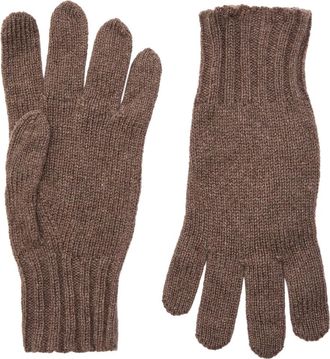 John Smedley Calow Cashmere and Merino-blend Gloves - Light Grey - S/M S/M