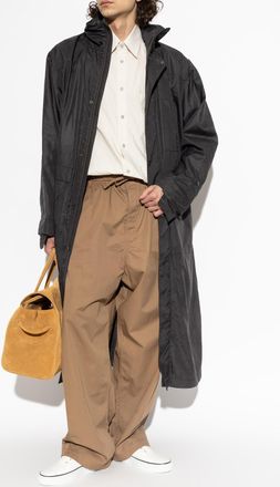 Christophe Lemaire Coat With Hood, Mens, Black