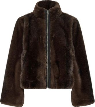 MY ESSENTIAL WARDROBE Alexamw Fur Jacket - Jackets - Mujer - Marr&oacute;n - 3XL