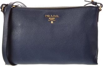 Prada Logo Leather Shoulder Bag