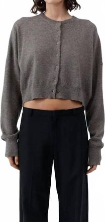 St.Agni Cashmere Relaxed Cropped Cardigan In Doe
